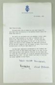 CHARLES AND DIANA TYPED & AUTOGRAPHED LETTER, dated 7th October 1981, signed 'Yours most