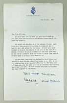 CHARLES AND DIANA TYPED & AUTOGRAPHED LETTER, dated 7th October 1981, signed 'Yours most