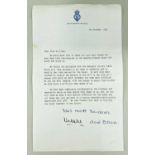 CHARLES AND DIANA TYPED & AUTOGRAPHED LETTER, dated 7th October 1981, signed 'Yours most