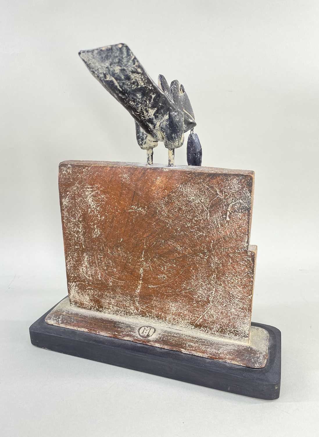 ‡ JOHN MALTBY stoneware sculpture - entitled to base 'Bird, Wall, Fish', signed, together with - Image 3 of 4