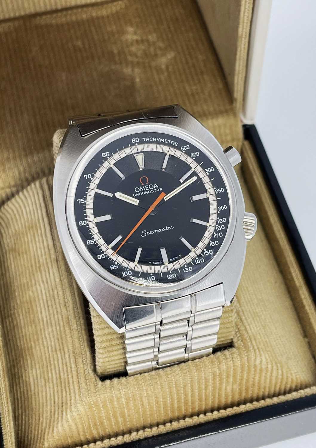 VINTAGE OMEGA SEAMASTER CHRONOSTOP CHRONOGRAPH WRISTWATCH, c. 1968, stainless steel, ref.145.007,