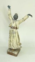 FRANZ BERGMAN COLD PAINTED BRONZE FIGURE OF 'WHIRLING DERVISH I', Austria, c. 1900, standing with