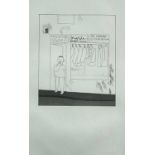 ‡ DAVID HOCKNEY R.A. etching - ‘To Remain’, figure standing in the doorway of a Dry Cleaners,