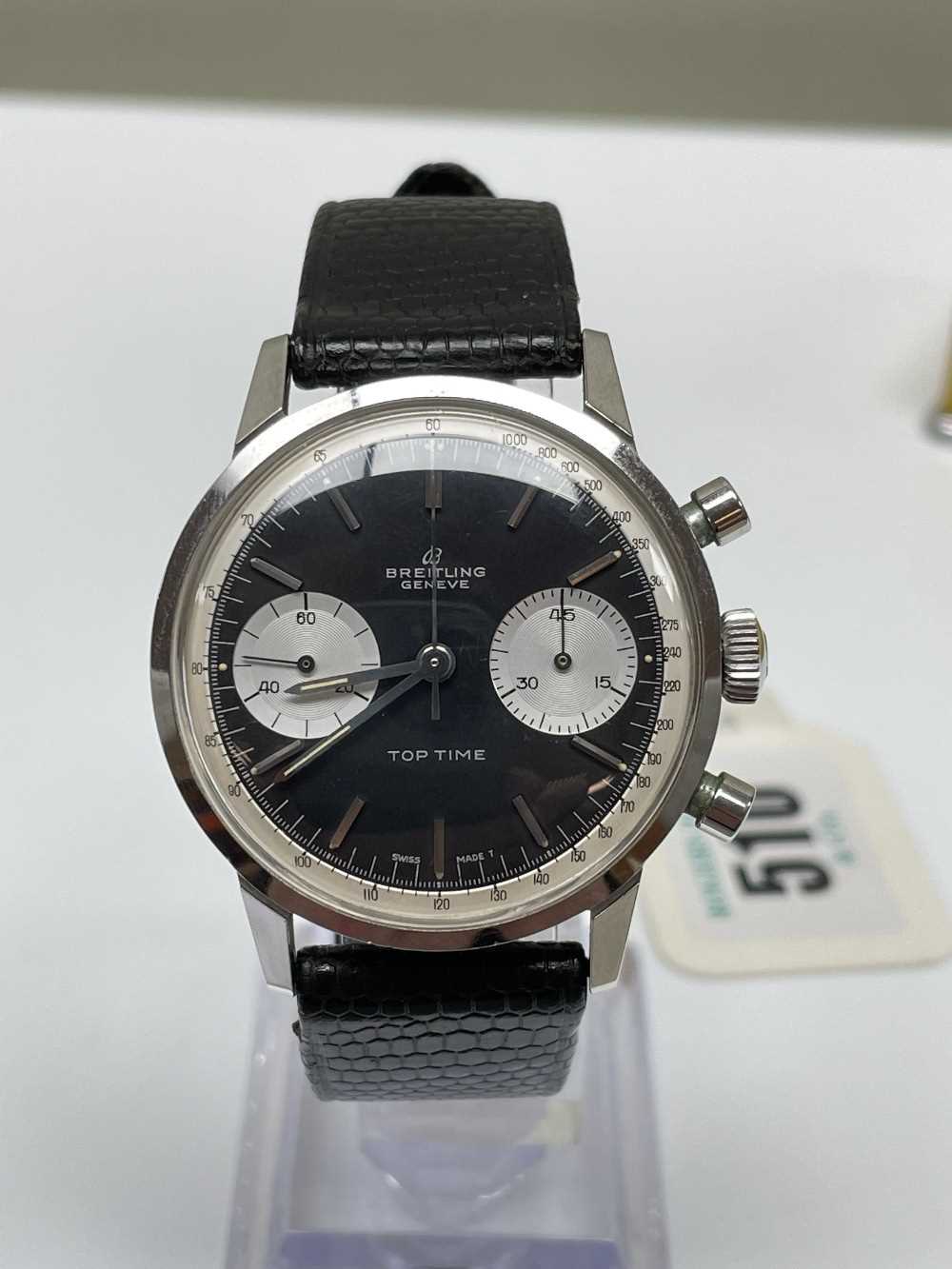 BREITLING TOP TIME 'THUNDERBALL' CHRONOGRAPH WRISTWATCH, ref. 2002, stainless steel, circa 1965, - Image 6 of 11