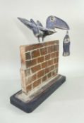 ‡ JOHN MALTBY stoneware sculpture - entitled to base 'Bird, Wall, Fish', signed, together with