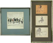 ‡ LAURENCE STEPHEN LOWRY RBA RA limited edition colour print - 'Group of Children', signed in pencil