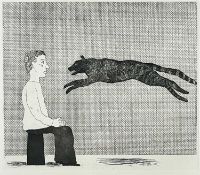 ‡ DAVID HOCKNEY R.A. etching - 'The Black Cat Leaping', 1969, from 'Illustrations for Six Fairy