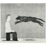 ‡ DAVID HOCKNEY R.A. etching - 'The Black Cat Leaping', 1969, from 'Illustrations for Six Fairy