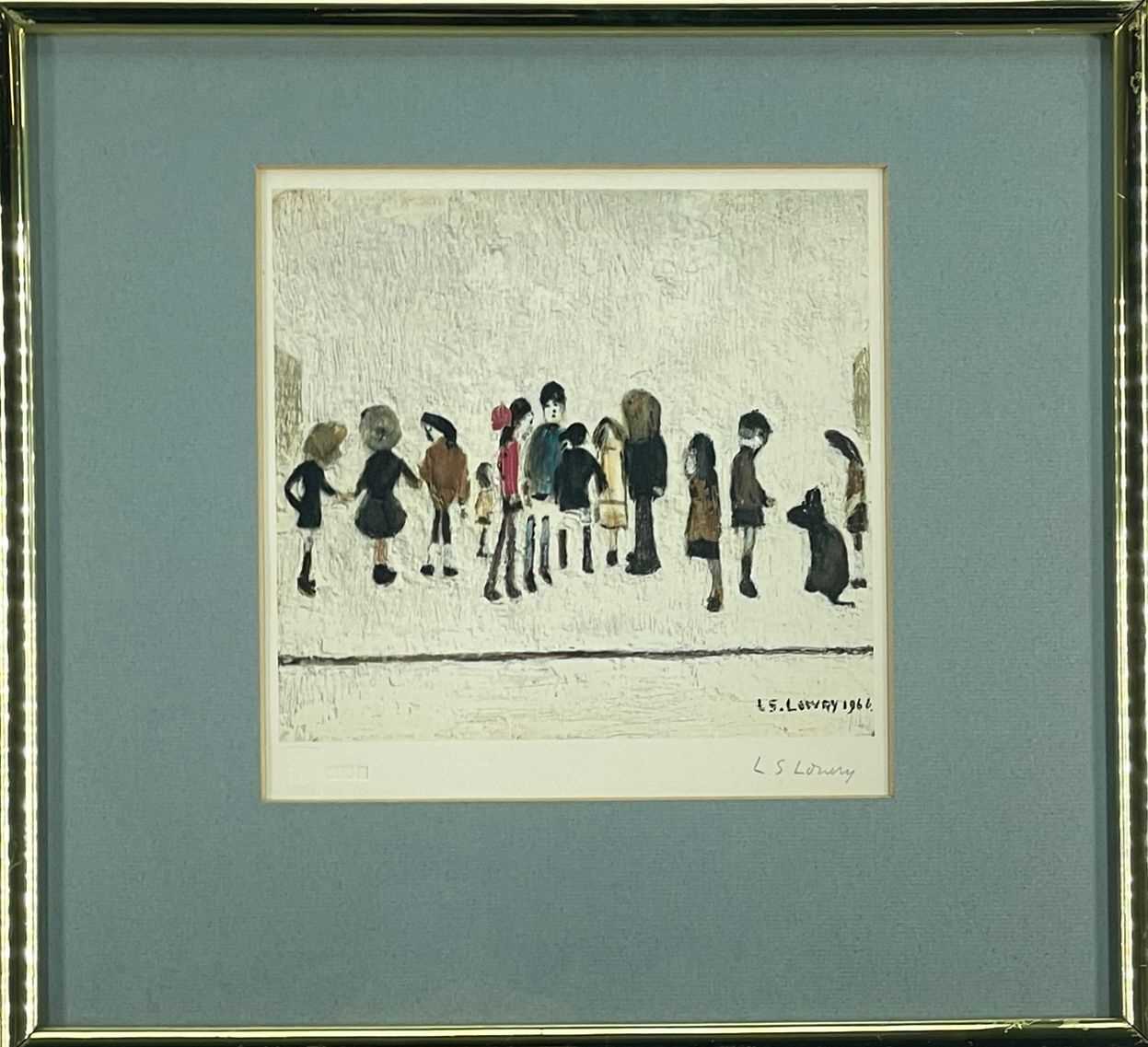 ‡ LAURENCE STEPHEN LOWRY RBA RA limited edition colour print - 'Group of Children', signed in pencil - Image 2 of 6