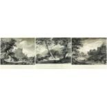 J.H. ROBINSON, three lithographs - 'Webley Castle', (I)17 x 25.5 cm, 'Oxwich Castle', (I) 17.5 x