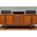 PAIR BANG & OLUFSON HI-FI SPEAKERS & ROTEL AM/FM STEREO RECEIVER, speakers - model 'Beovox 1000'