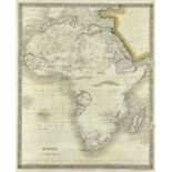 HENRY TEESDALE handcoloured map - Africa, circa 1830s, 43 x 36cmsComments: framed and mounted,