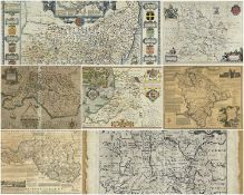 COLLECTION OF 17TH CENTURY & LATER COUNTY MAPS, to include “Suffolke described and divided into