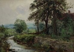 JOHN FALCONER SLATER (1857-1937) oil on canvas – landscape, signed and dated, 23 x
