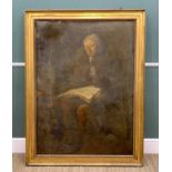 EARLY 19TH CENTURY PROVINCIAL ENGLISH SCHOOL oil on canvas - portrait of a seated gentleman