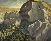 NILS SEVERIN ANDERSEN (South African, 1897-1972) oil on card - 'Foothills of the Drakensberg',