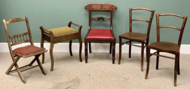 PLUS LOT 42 - CHAIR ASSORTMENT - bentwood chairs, a pair, labelled "Mundos & J&J Cohn Ltd", a