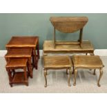 FURNITURE ASSORTMENT - to include a reproduction Long John coffee table and matching pair of side