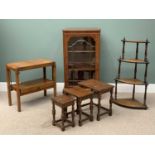 PLUS LOT 44 - FURNITURE ASSORTMENT - to include Edwardian mahogany single door china cabinet, 117cms