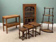 PLUS LOT 44 - FURNITURE ASSORTMENT - to include Edwardian mahogany single door china cabinet, 117cms