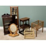 FURNITURE ASSORTMENT - to include single door Edwardian mahogany display cabinet, dressing table