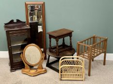 FURNITURE ASSORTMENT - to include single door Edwardian mahogany display cabinet, dressing table