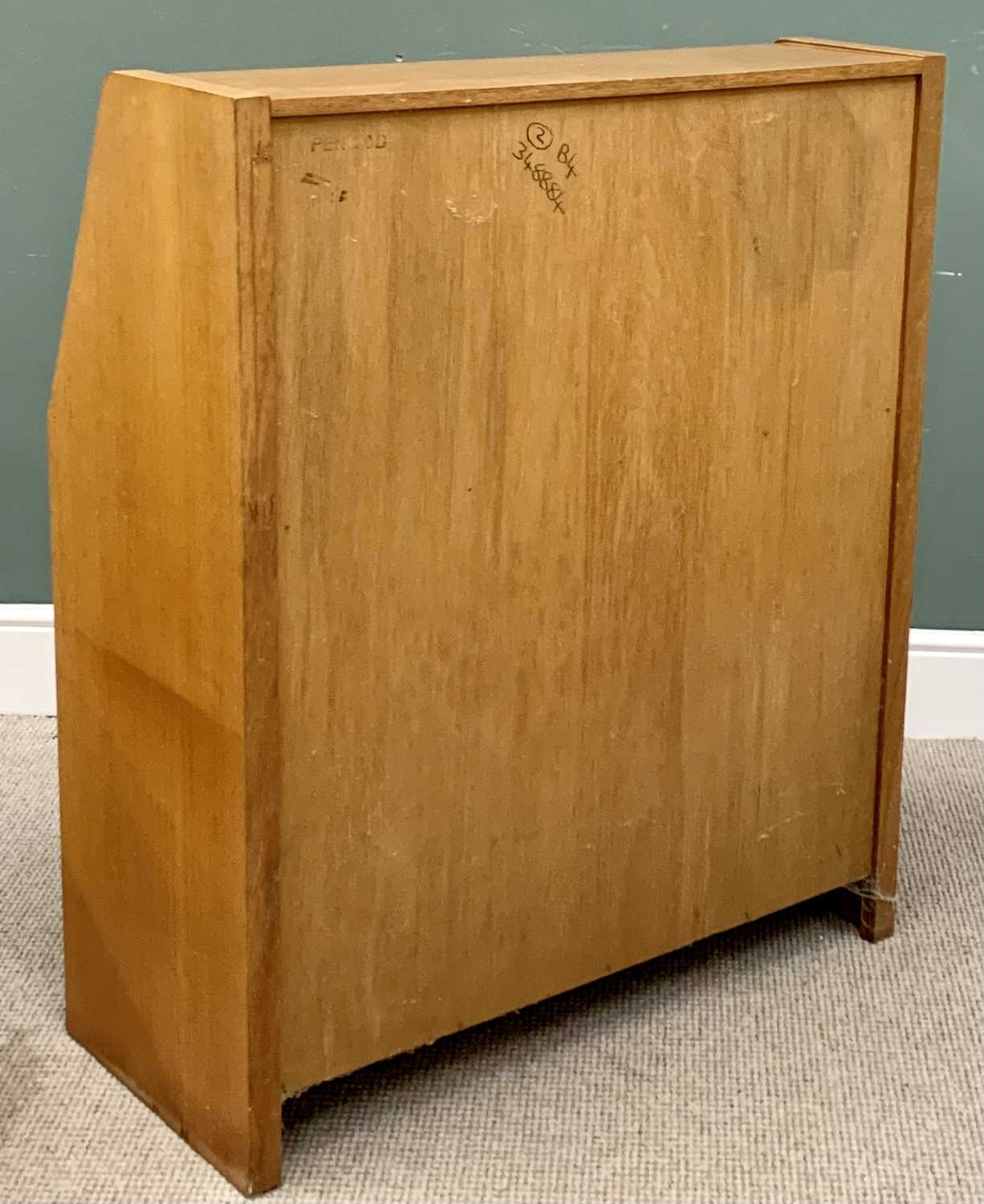 OFFERED WITH LOT 22 - MID-CENTURY TYPE BUREAU BY REMPLOY - the drop down upper section having a - Image 6 of 6