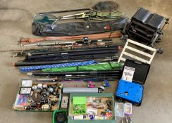 FISHING INTEREST - very large assortment of modern fishing equipment to include rods, many reels,