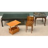 FURNITURE ASSORTMENT - to include ebonized Long John coffee table, 40cms H, 122cms W, 61cms D,