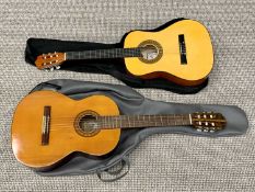 ACOUSTIC GUITARS (2) - "Kimbara, Japanese" and "Herald by John Hornby, Skewes & Co Ltd" with cases