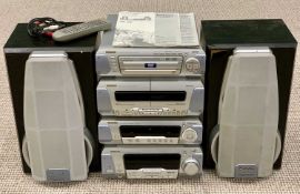 TECHNICS STEREO SYSTEM - with speakers and remote control E/T