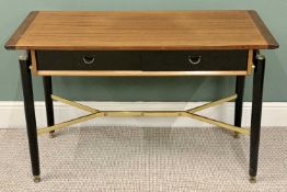 G-PLAN E GOMME LIBRENZA CONSOLE TABLE - with two drawers and gilt metal stretcher, 74cms H, 117cms