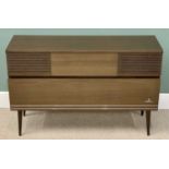 MID CENTURY STEREO RADIOGRAM - floorstanding with speakers by Grundig, 77cms H, 118cms W, 36cms D