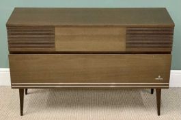 MID CENTURY STEREO RADIOGRAM - floorstanding with speakers by Grundig, 77cms H, 118cms W, 36cms D