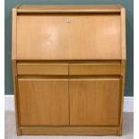 OFFERED WITH LOT 22 - MID-CENTURY TYPE BUREAU BY REMPLOY - the drop down upper section having a