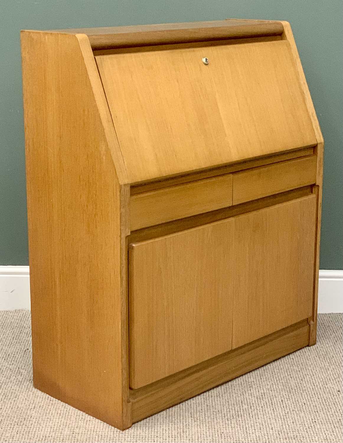 OFFERED WITH LOT 22 - MID-CENTURY TYPE BUREAU BY REMPLOY - the drop down upper section having a - Image 2 of 6