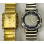 GENTLEMAN'S WRISTWATCHES (2) - to include a Bulova Accutron stainless steel bracelet watch, blue