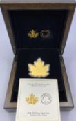 2016 ROYAL CANADIAN MINT 200 DOLLAR 24CT GOLD COIN - in proof quality maple leaf design, 99.99% pure