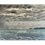 TONY CHANCE British 20th century, oil on canvas - extensive seascape titled 'After the Storm',