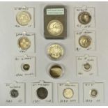 VICTORIAN & OTHER SILVER COINAGE - 13 items in various denominations to include an 1840 and a 1901