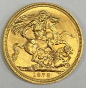 1978 QUEEN ELIZABETH II GOLD FULL SOVEREIGN