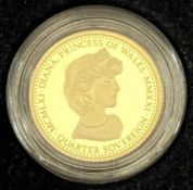 HATTONS OF LONDON 2021 DIANA 60TH BIRTHDAY GOLD PROOF QUARTER SOVEREIGN - from a limited edition