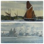 DAVID R MASON limited edition colour print (312/500) - 'The Sedov passing Royal Liver Building',