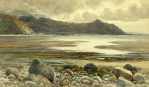 NORMAN NETHERWOOD ARCA watercolour - view towards Conwy/Penmaenmawr from Deganwy, signed, 30 x