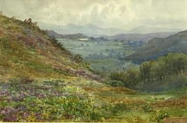 NORMAN NETHERWOOD ARCA watercolour - labelled 'The Vale of Conway from Conway Mountain', signed,