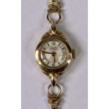 LADY'S VINTAGE 9CT GOLD BRACELET WRISTWATCH - the dial marked 'Stiffler's', 17 jewels having