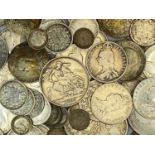 GEORGE III & LATER PRE-1920 FULL SILVER & PRE-1947 HALF SILVER COINS COLLECTION - 79 pieces and 48