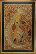 INDIGINOUS AUSTRALIAN ARTWORK - CORINNE BRIMM oil on canvas - 'Kangaroo', initialled and dated '