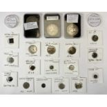 MIXED BRITISH & CONTINENTAL COINS COLLECTION - in silver, bronze and other metals, items include a