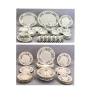 ROYAL ALBERT BRIGADOON TEA & DINNER SERVICE - approximately 60 pieces